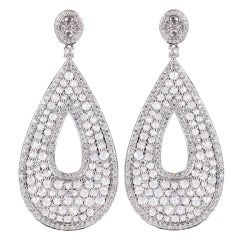 Rose Cut Diamond Drop Earrings