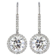 Spectacular 14.04ctw Diamond Drop Earrings