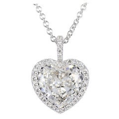 2.98ct Heart Shape Diamond Pendant