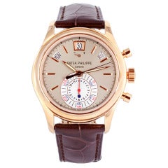 Patek Philippe Rose Gold Annual Calendar Chronograph Wristwatch Ref 5960R