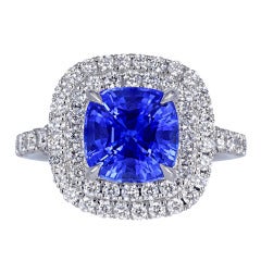 3.11ct Sapphire and Diamond Ring