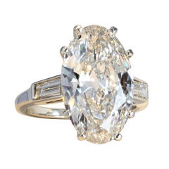 6.61CT H/IF Antique Oval Diamond Ring