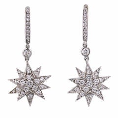 SHREVE, CRUMP & LOW Pair of Diamond Starburst Earrings