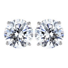12.02ctw Round Brilliant Diamond Stud Earrings