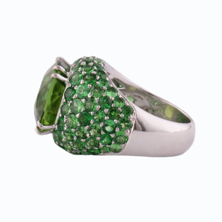 Peridot and Tsavorite Ring at 1stDibs