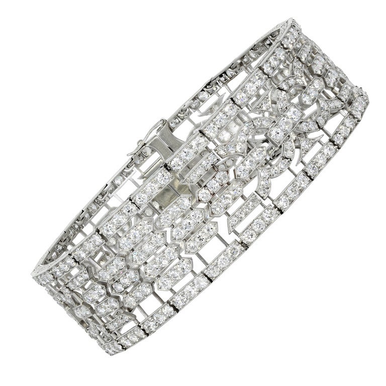 Art Deco Lacloche Freres Diamond Bracelet / Choker For Sale