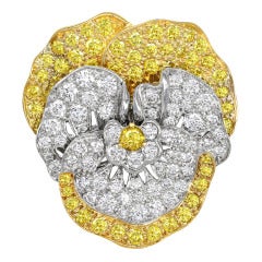 Oscar Heyman for Tiffany & Co. Diamond Pansy Pin