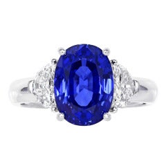 5.14 carat Ceylon Sapphire Diamond Ring