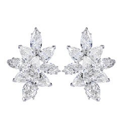 20 carats of Diamonds Cluster Earrings