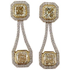Estate Collection | Canary & Diamond Earrings