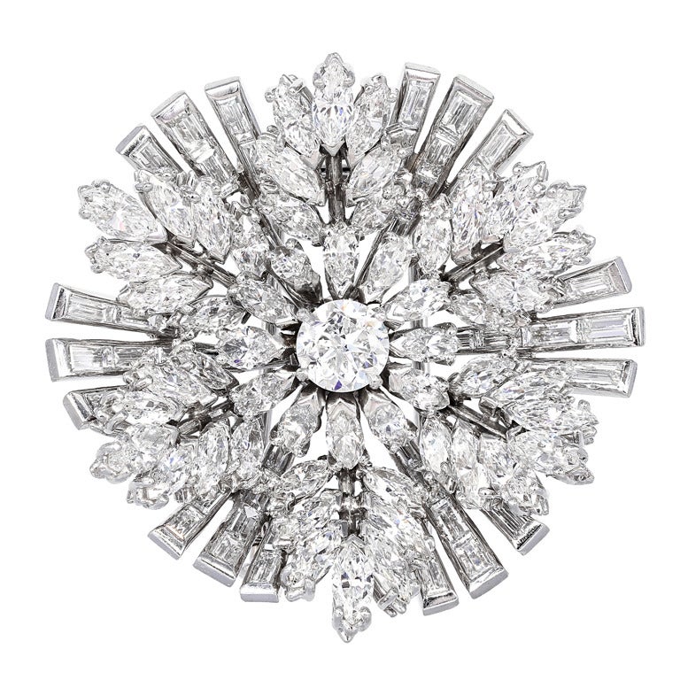 Tiffany & Co. Diamond Flower Pin