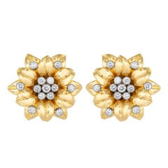 Aletto Brothers Floral Diamond Cluster Earrings