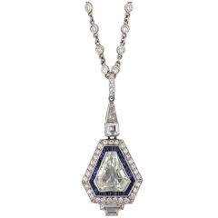 Diamond and Sapphire Pendant Diamond and Sapphire Pendant