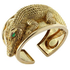Unique Alligator Cuff Bracelet by DAVID WEBB