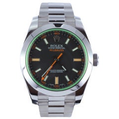 ROLEX MILGAUSS Green Sapphire Wrist Watch