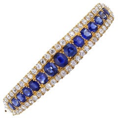 Beautiful Sapphire 
Diamond Bangle