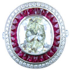 Stunning Cushion Diamond and Ruby Ring Stunning Cushion Diamond and Ruby Ring