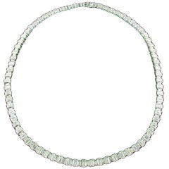 Brilliant 34.67ctw Emerald Cut Diamond Necklace
