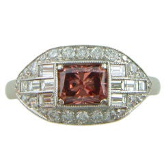 Rare Natural Pink Diamond Ring