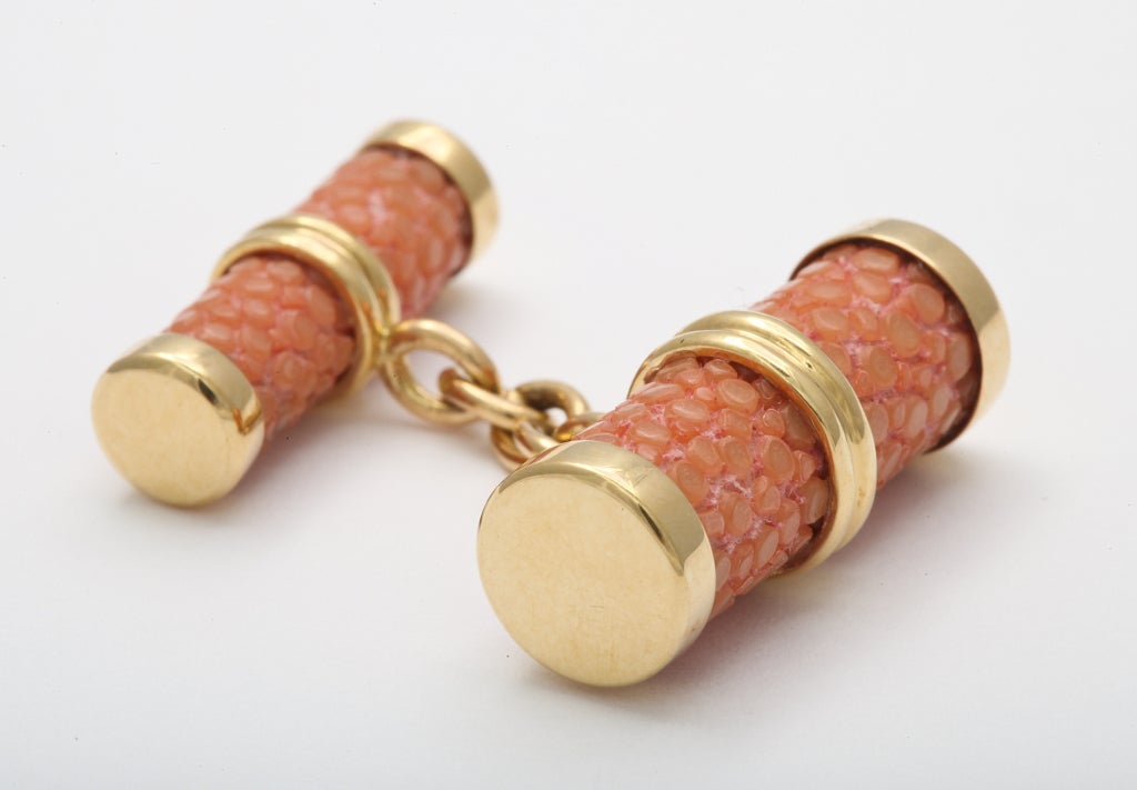 Men's Trianon Coral Cufflinks