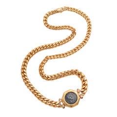 Buulgari  Diamond Coin Necklace