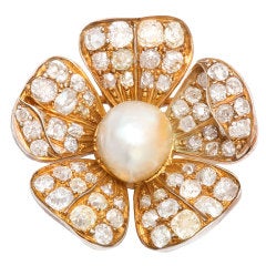 Pearl And Diamond Pin