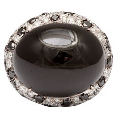 SALAVETTI  ONYX AND DIAMOND RING
