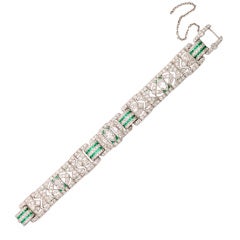 Platinum And Diamond Art Deco Bracelet