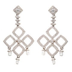 MICHAEL BEAUDRY Diamond Platinum Earrings