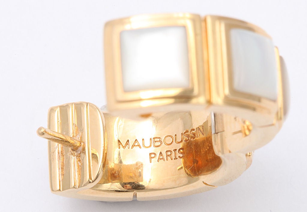 MAUBOUSSIN Gold Day-and-Night Diamond or Pearl Earrings 2