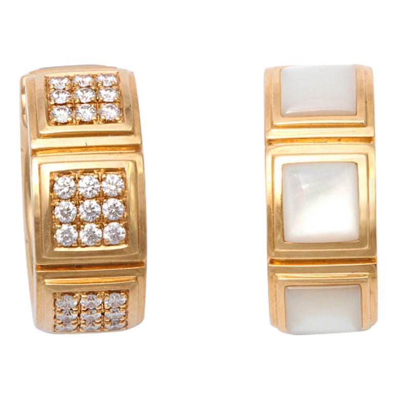 MAUBOUSSIN Gold Day-and-Night Diamond or Pearl Earrings