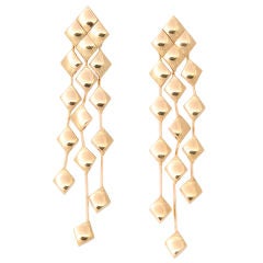 CHANEL Gold Harlequin Cascade Earrings
