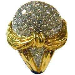 VAN CLEEF AND ARPELS Paved Diamond Dome Ring