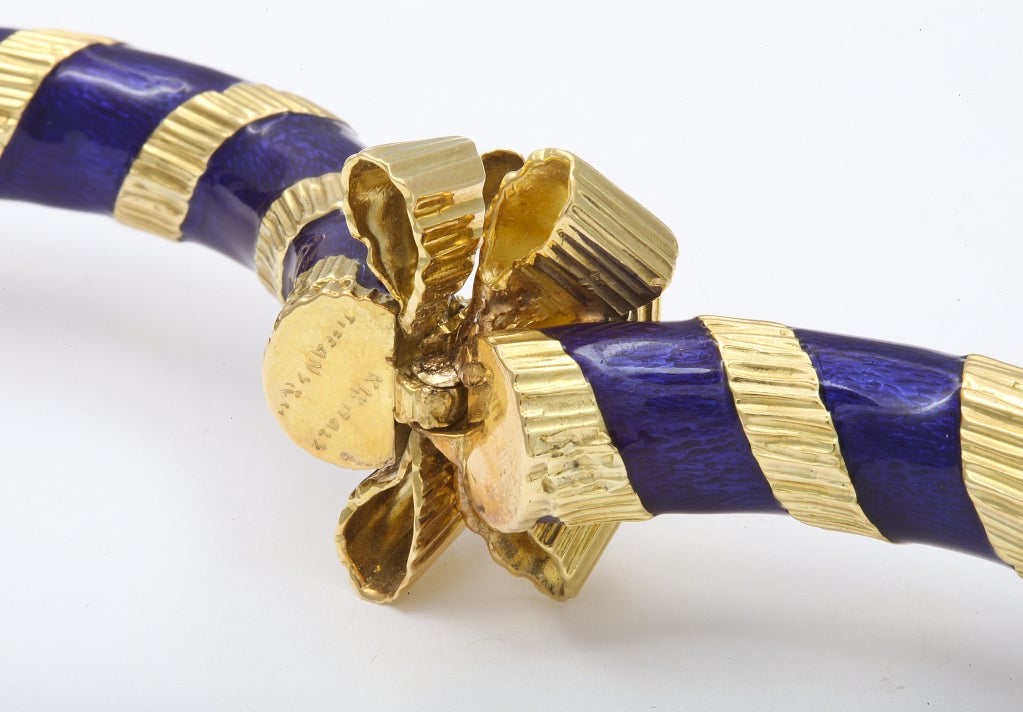 Women's TIFFANY & CO.  Gold and Enamel Ribbon Bracelet