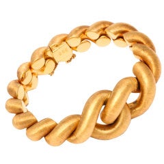 WEINGRILL Brushed Gold Twist Bracelet at 1stDibs | brushed gold bracelet