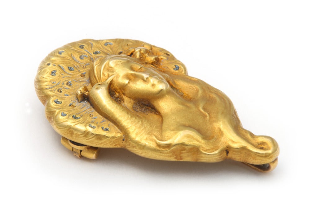 Richard & Becker Gold Art Nouveau Pendant/Brooch 1