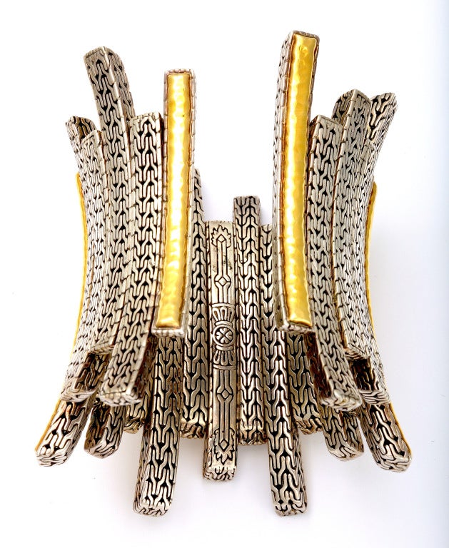 Unusual John Hardy Gold and Silver Bracelet 1