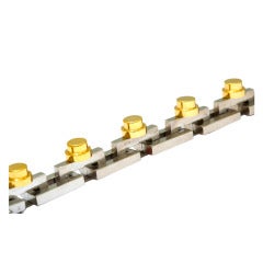 1970s Yves Saint Laurent Silver and Gold Bracelet