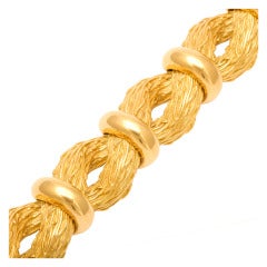 1970s Van Cleef & Arpels  Textured Gold Rope Bracelet
