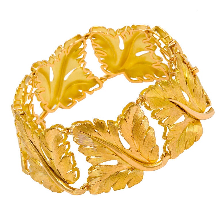1970s Tiffany 
Co., Italy, Brushed Gold Bracelet