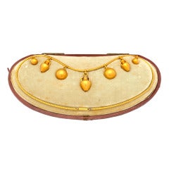 Victorian Etruscan Revival Gold Amphora Necklace