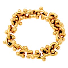 1980s Paloma Picasso Gold Jacks Bracelet for Tiffany & Co.