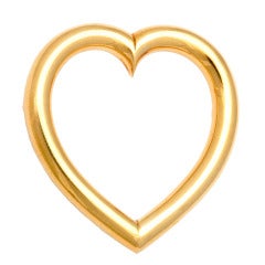 1940s Sloan & Co. Retro Gold Heart Brooch 7