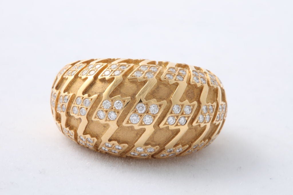 Women's CHRISTIAN DIOR Ring 18KT Gold with Diamonds