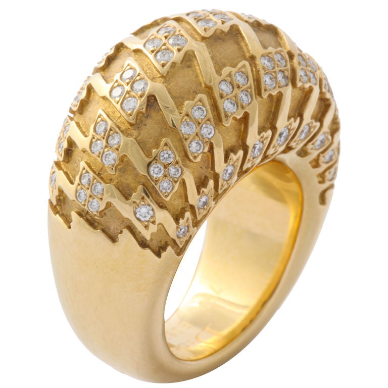 CHRISTIAN DIOR Ring 18KT Gold with Diamonds