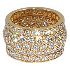 CARTIER Yellow Gold Five Row Eternity Ring