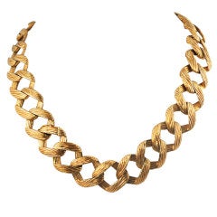 Ruser yellow gold link necklace