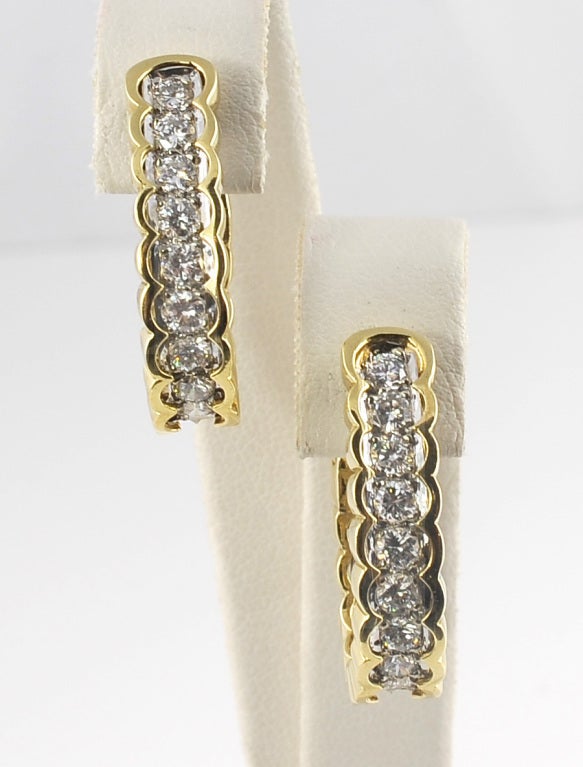 VAN CLEEF & ARPELS Diamond Hoop Earrings