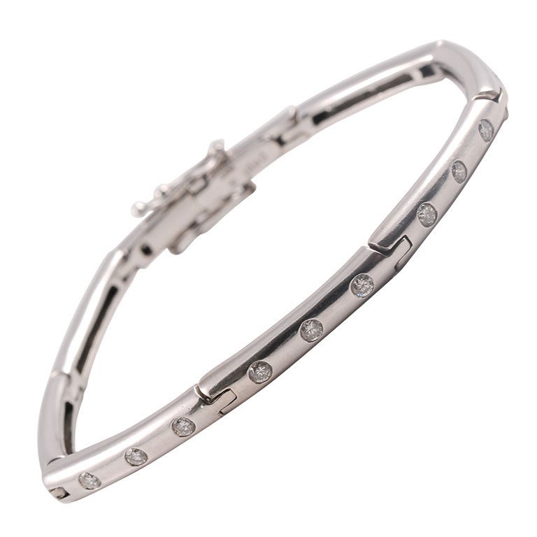 PEPI Beautiful Diamond White Gold Bracelet For Sale