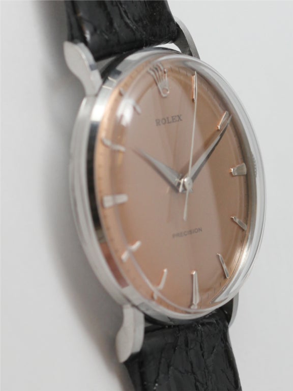 Women's or Men's ROLEX Stainless Steel Dress Wristwatch Ref 9829 circa 1960